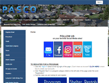 Tablet Screenshot of pascoparksandrec.com